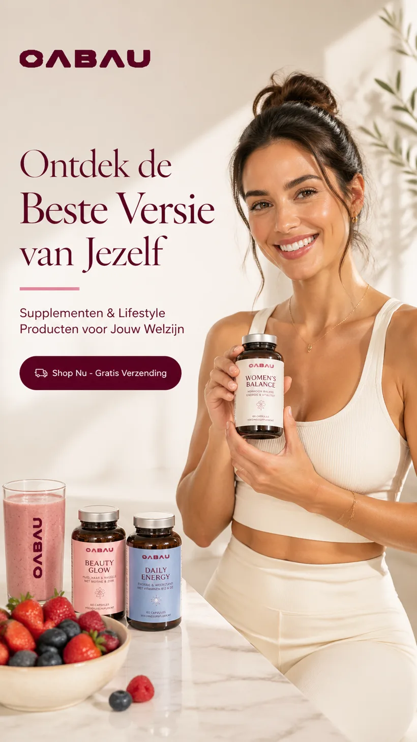 Static advertentie voor een supplementenmerk